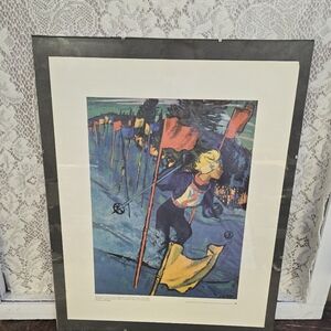William Winter Canadian Olympic Ski Print Framed Wall Art